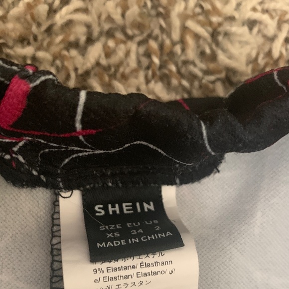 SHEIN Black and Pink Spiderweb Mini Skirt and Bra Top, Size XS - Picture 3 of 4